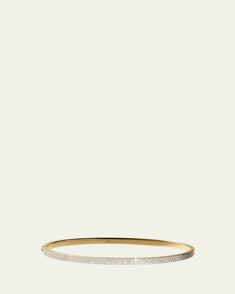 14k Flawless Vanity Diamond Hinge Bangle